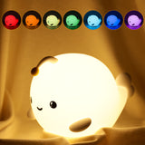 XIFEINIU Night Light for Kids Room, Cute Night Light with 7 Color Changing and Tap Control, Rechargeable Portable Squishy Silicone Fish Nightlight Gifts Toy for Baby Boys Girls Toddler Children